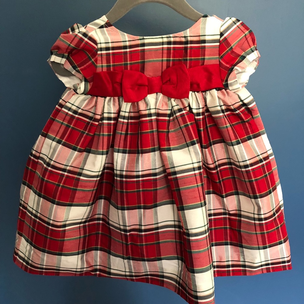 Gymboree Red & White Dress with red bow - 3/6mo